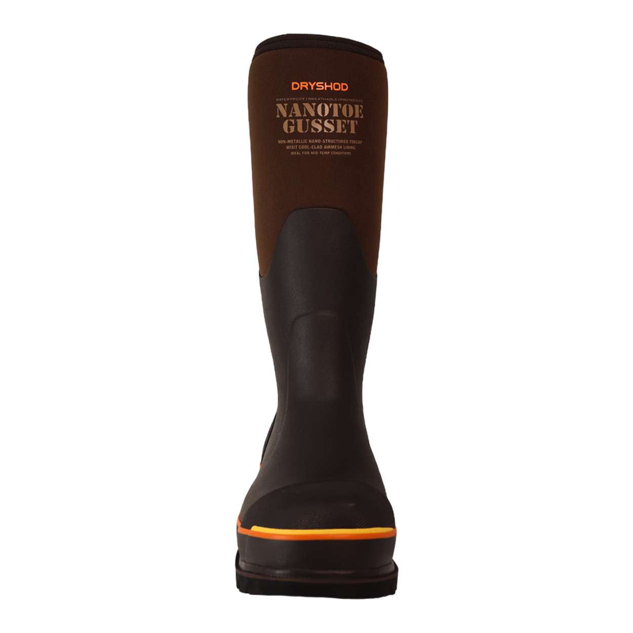 Unisex Nanotoe Gusset CSA Brown/Orange