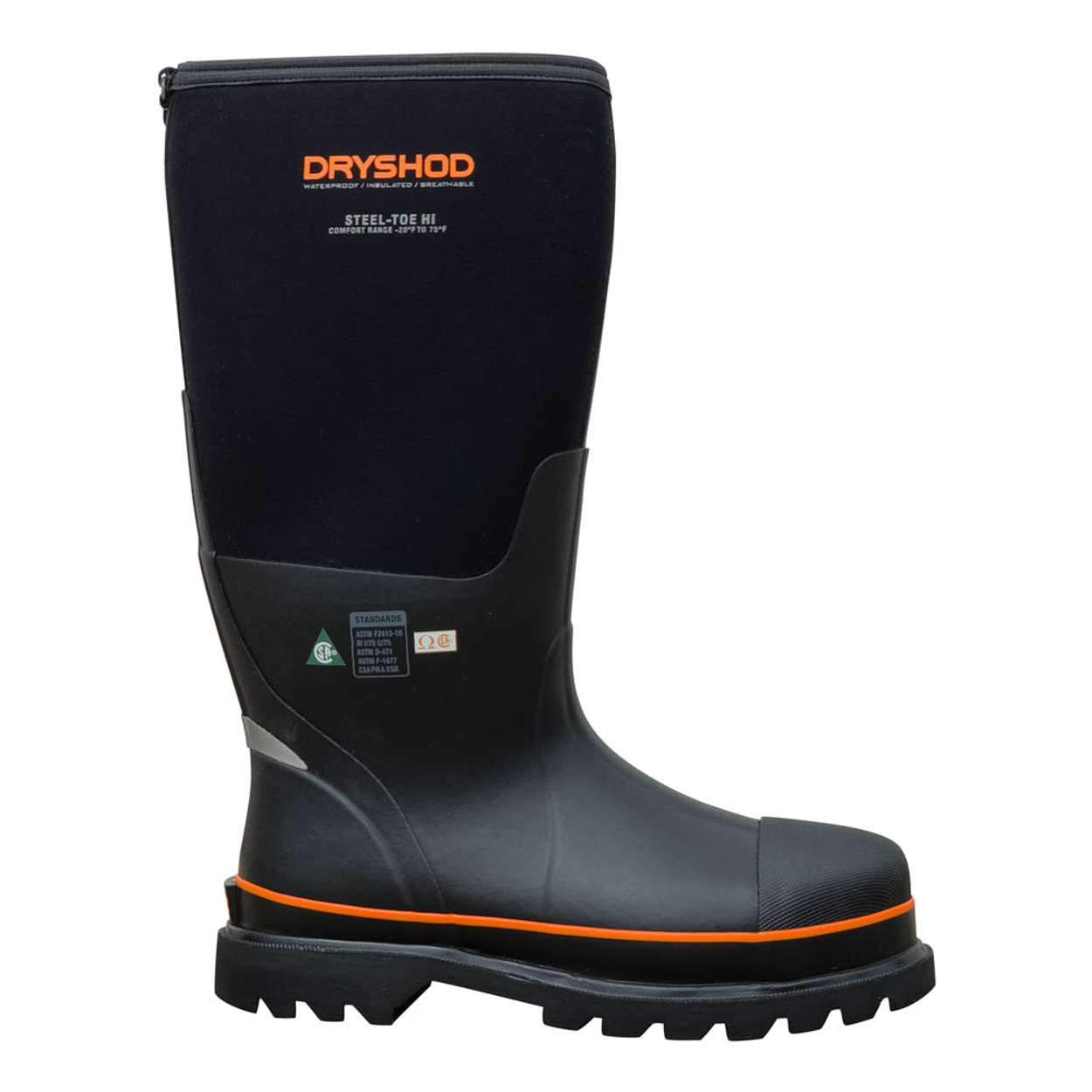 Unisex Steel-Toe CSA High Black/Orange – Dryshod Canada