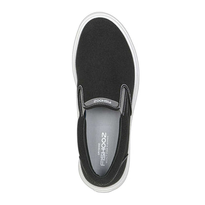 Fishooz Men's Sunbrella® Slip-On Black/White