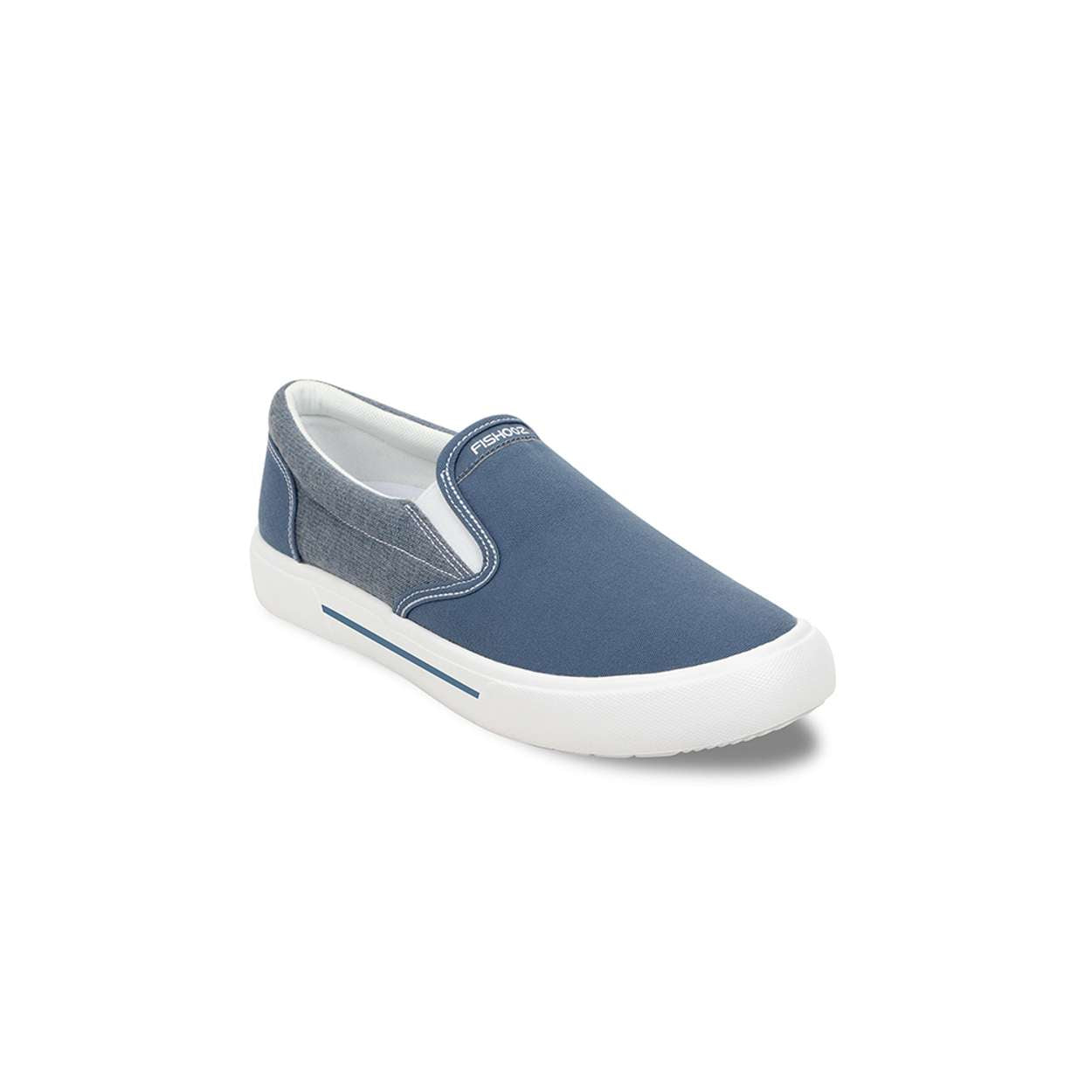 Fishooz Men's Sunbrella® Slip-On Denim/White