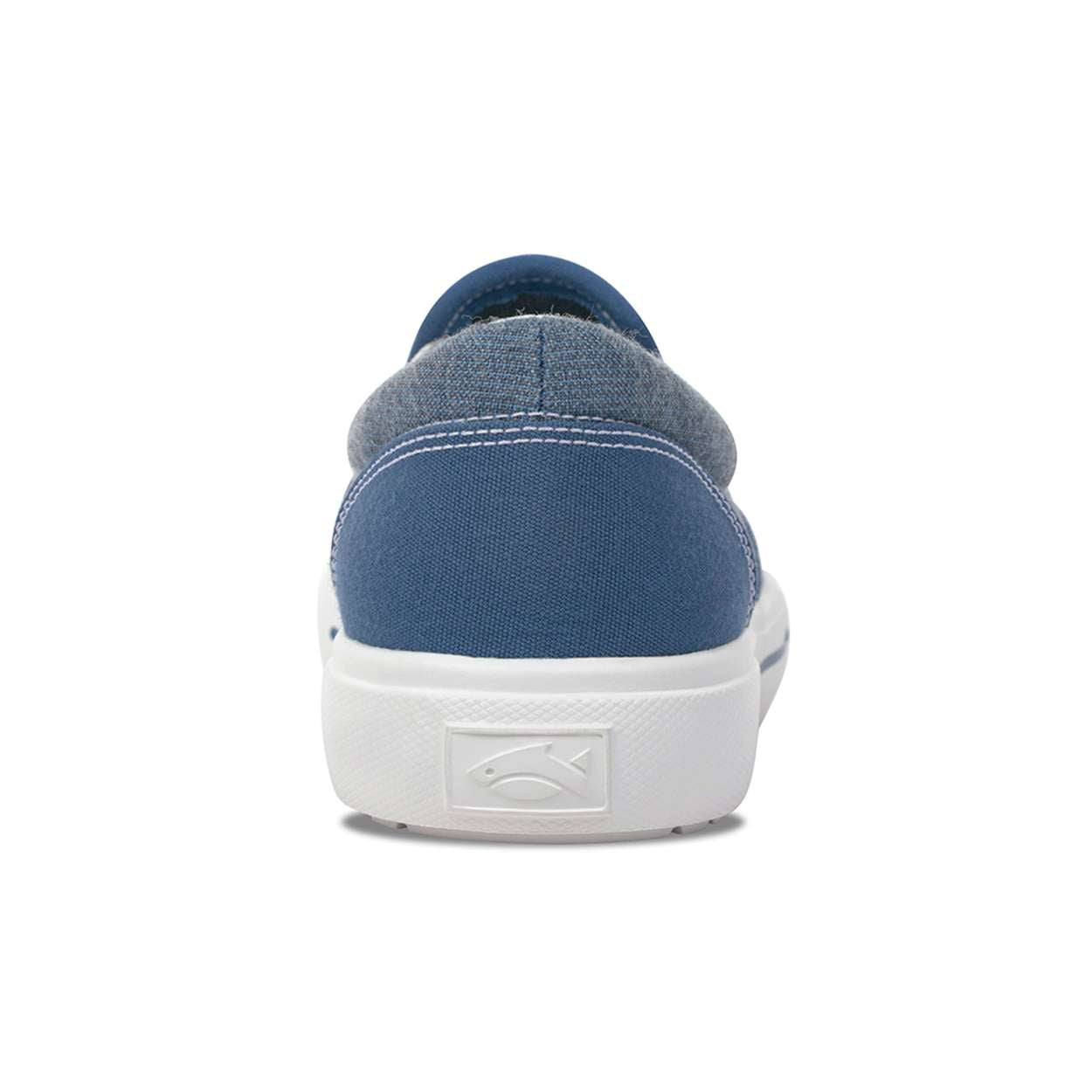 Fishooz Men's Sunbrella® Slip-On Denim/White