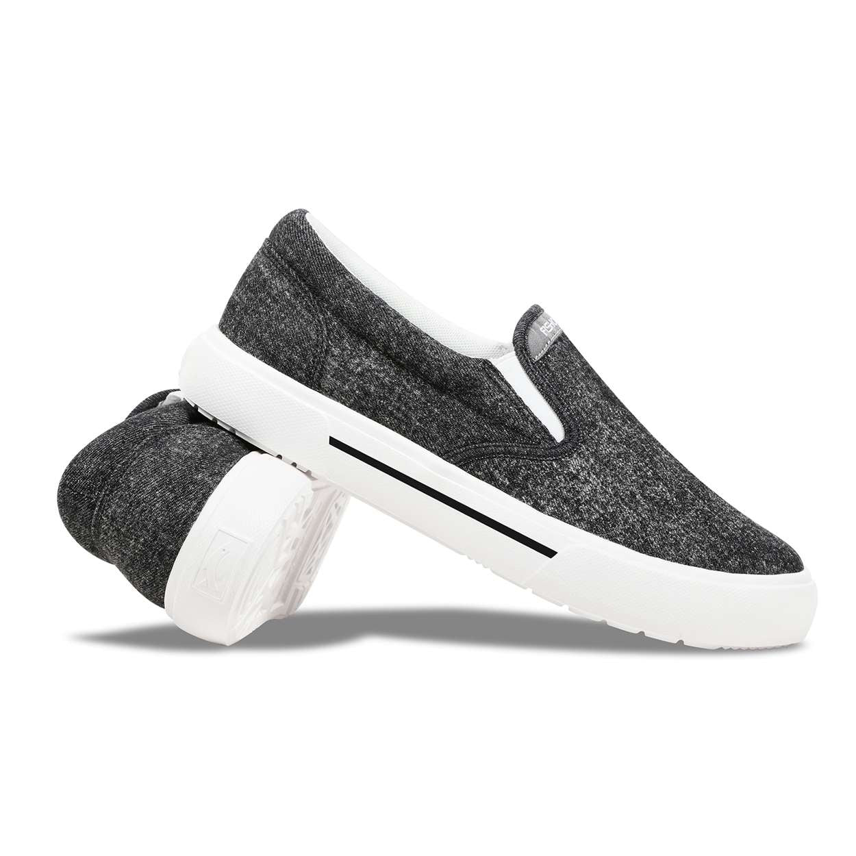Fishooz Men's Sunwashed Slip-On Black/White