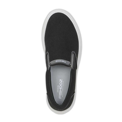 Fishooz Women's Sunbrella® Slip-On Black/White